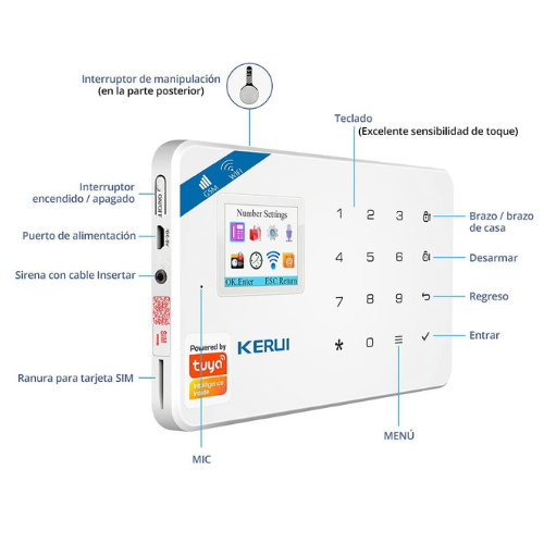 alarma para casa kerui w18